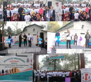 श्री महंत इंदिरेश अस्पताल ने मिलिट्री अस्पताल संग दिया कैंसर जागरूकता का सन्देश