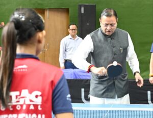 मुख्यमंत्री ने 87वें इंटर स्टेट जूनियर एवं यूथ नेशनल टेबल टेनिस चैंपियनशिप का शुभारंभ किया इस अवसर पर मुख्यमंत्री ने टेबल टेनिस खेलकर खिलाड़ियों का उत्साहवर्धन भी किया