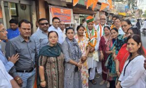 भगवान परशु राम जयंती के शुभ अवसर पर अंबेडकरनगर मंडल अध्यक्ष पंकजशर्मा तिलक रोड पर शोभा यात्रा का स्वागत कार्यक्रम आयोजित किया गया