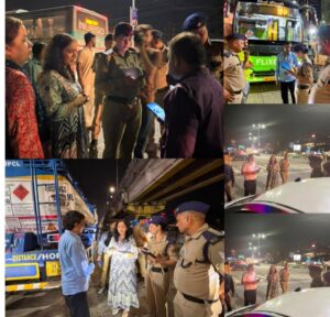 मानसून सत्र के दृष्टिगत परिवहन विभाग का विशेष रात्रिकालीन सघन वाहन चेकिंग अभियान