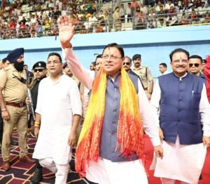 मुख्यमंत्री पुष्कर सिंह धामी ने राष्ट्रीय खेल दिवस पर उत्तराखण्ड राज्य क्रीड़ा विश्वविद्यालय के प्रथम चरण के निर्माण कार्यों का किया शिलान्यास