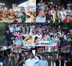 अंकिता भंडारी को न्याय दिलाने और दुष्यंत गौतम की सिक्किम के राज्यपाल पद पर नियुक्ति के विरोध में उत्तराखंड कांग्रेस का कैंडल मार्च