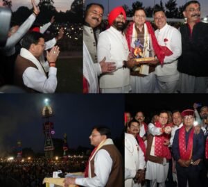मुख्यमंत्री पुष्कर सिंह धामी बन्नू बिरादरी द्वारा परेड ग्राउंड, देहरादून में आयोजित दशहरा महोत्सव में हुए शामिल